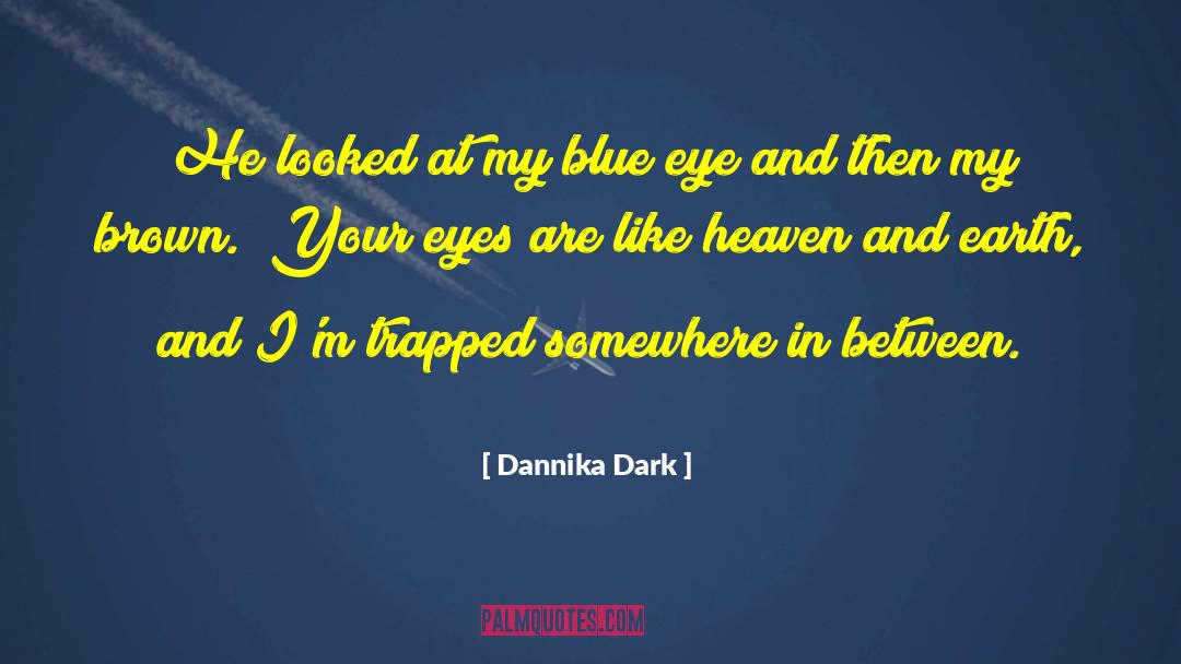 Dannika Dark Quotes: He looked at my blue