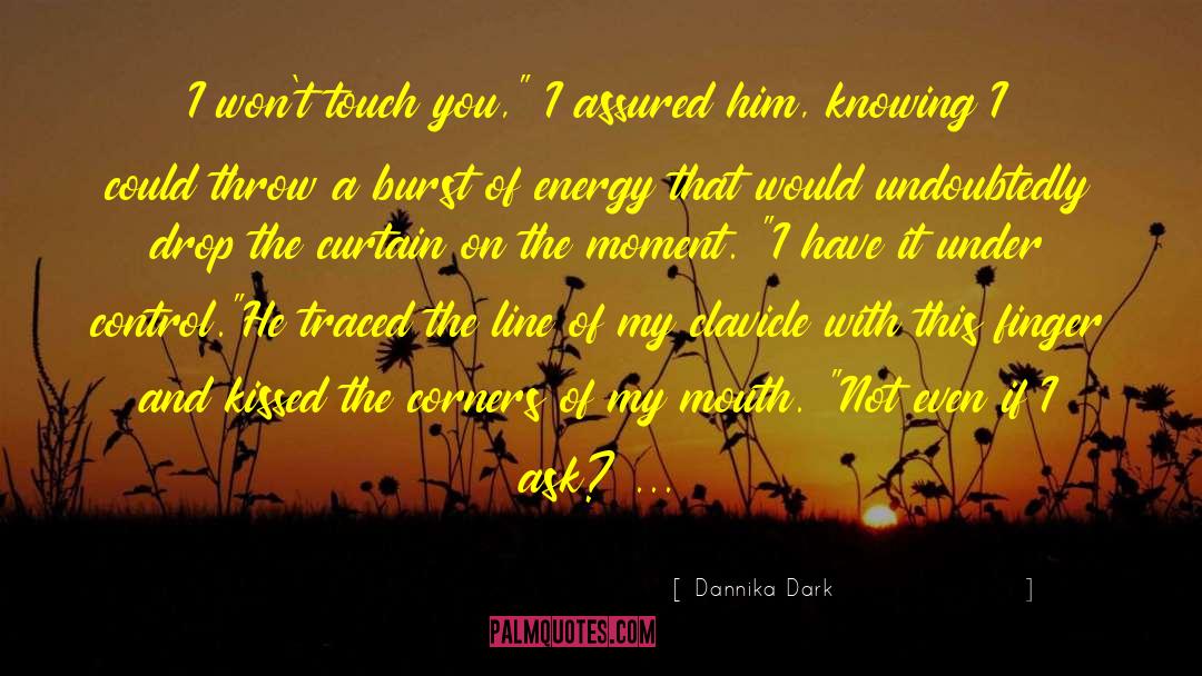 Dannika Dark Quotes: I won't touch you,