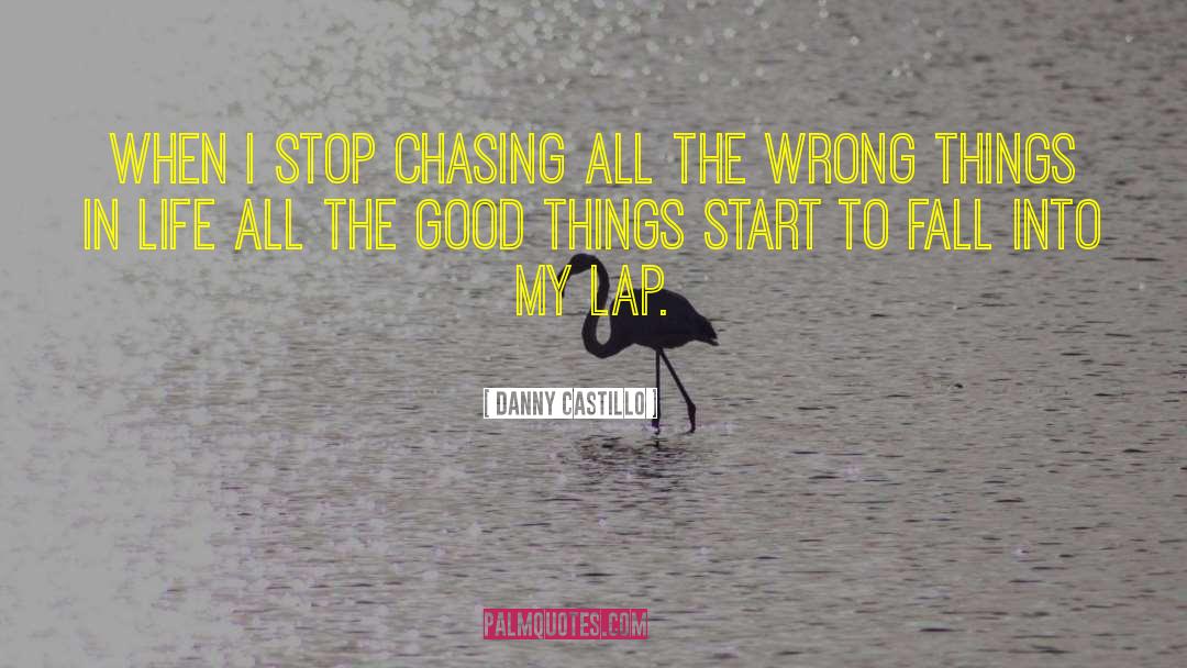 Danny Castillo Quotes: When I stop chasing all