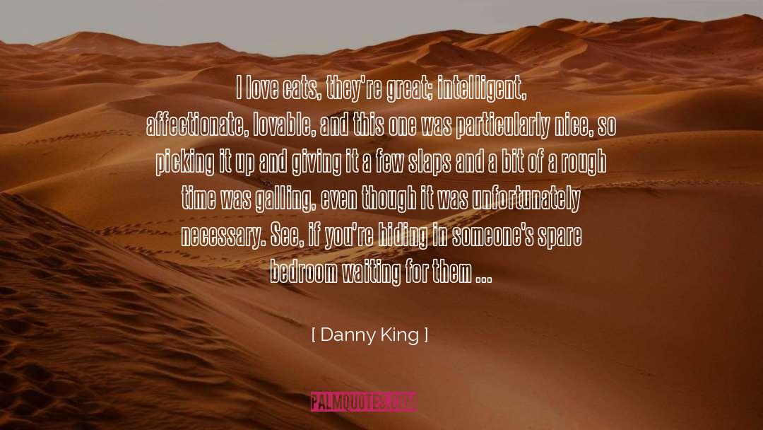 Danny King Quotes: I love cats, they're great;