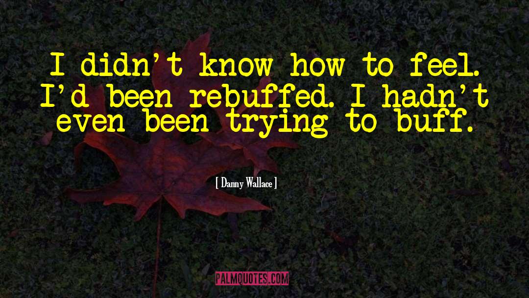 Danny Wallace Quotes: I didn't know how to