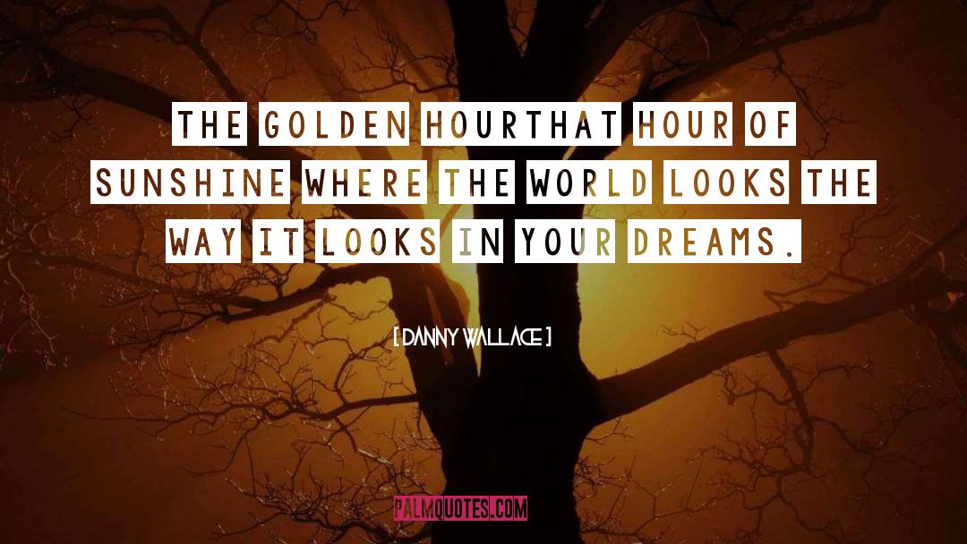 Danny Wallace Quotes: The golden hour<br>that hour of
