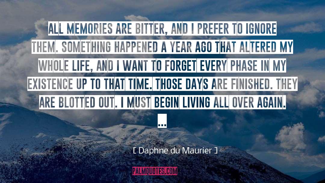 Daphne Du Maurier Quotes: All memories are bitter, and