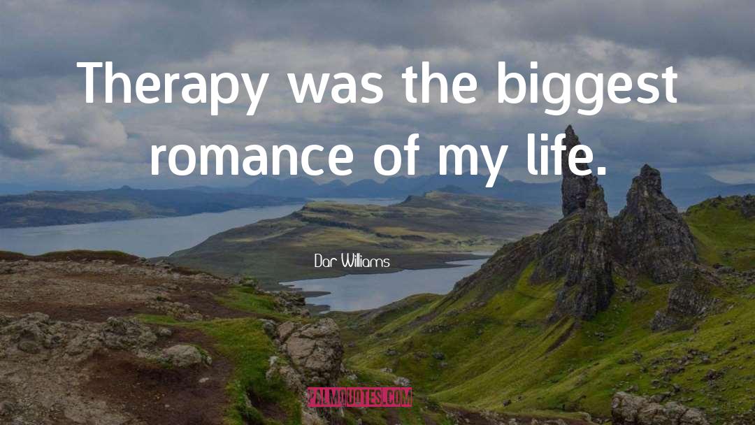 Dar Williams Quotes: Therapy was the biggest romance