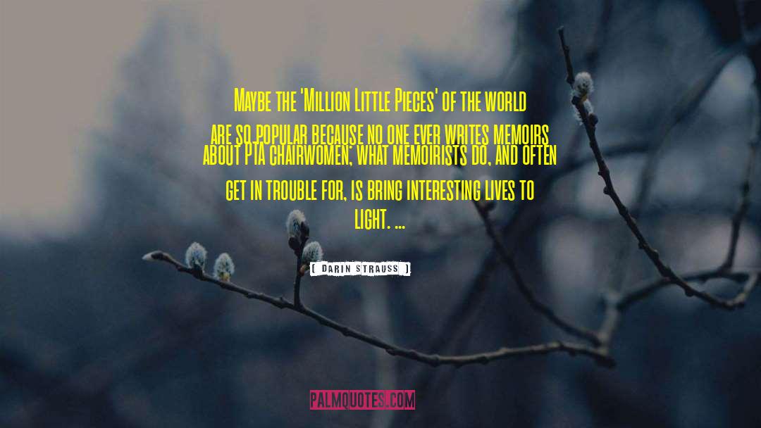 Darin Strauss Quotes: Maybe the 'Million Little Pieces'