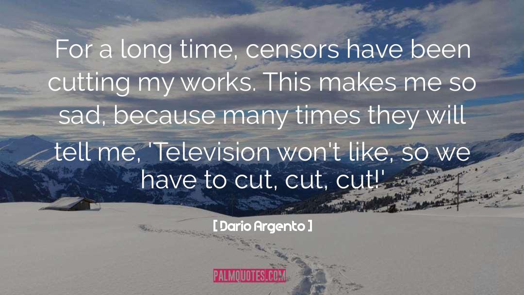 Dario Argento Quotes: For a long time, censors