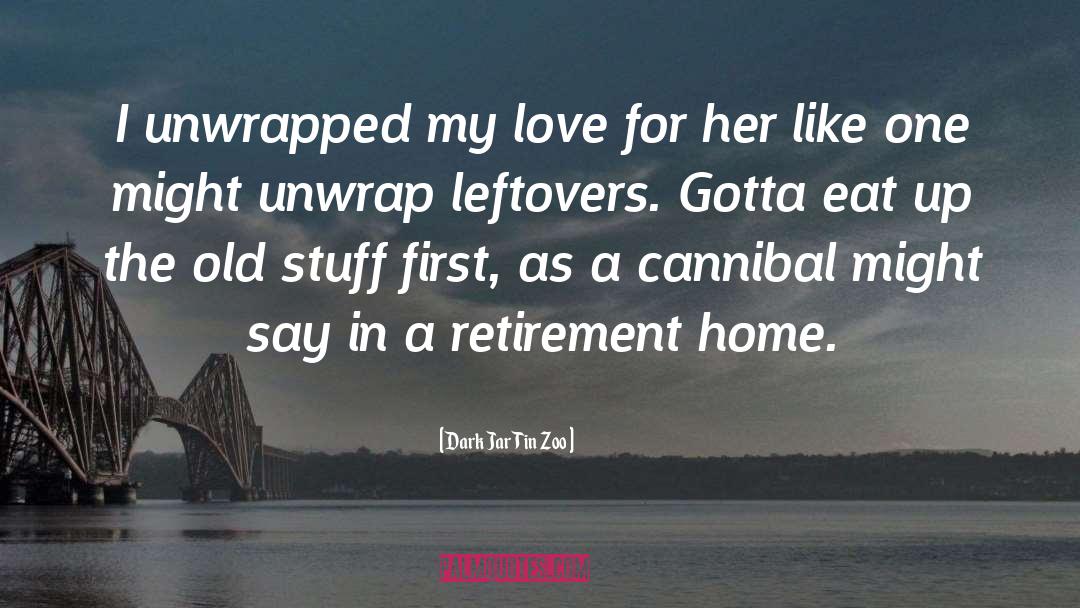 Dark Jar Tin Zoo Quotes: I unwrapped my love for