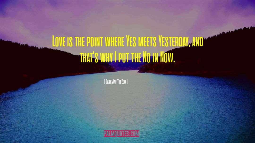 Dark Jar Tin Zoo Quotes: Love is the point where