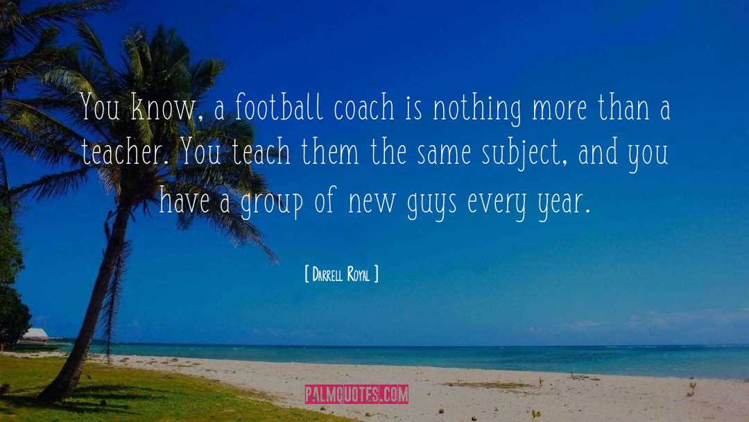 Darrell Royal Quotes: You know, a football coach