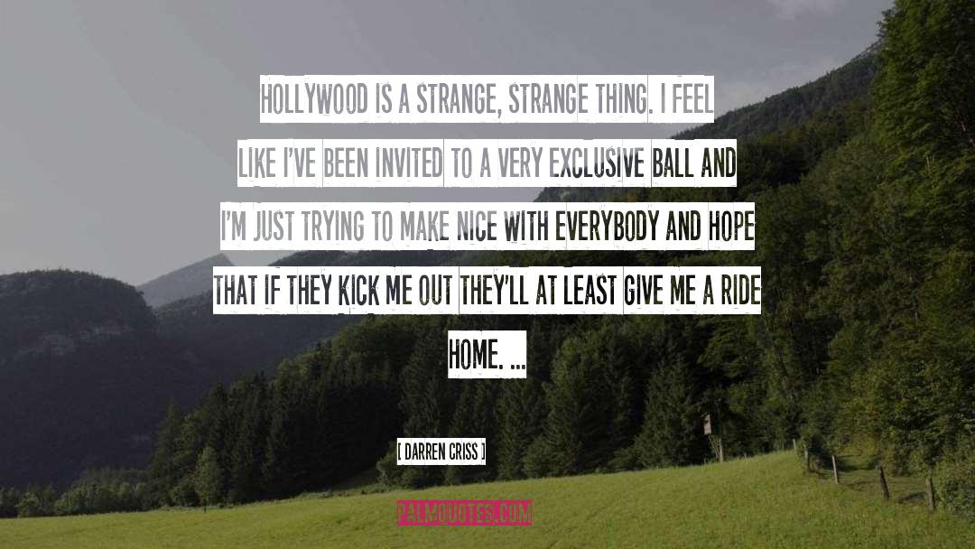 Darren Criss Quotes: Hollywood is a strange, strange