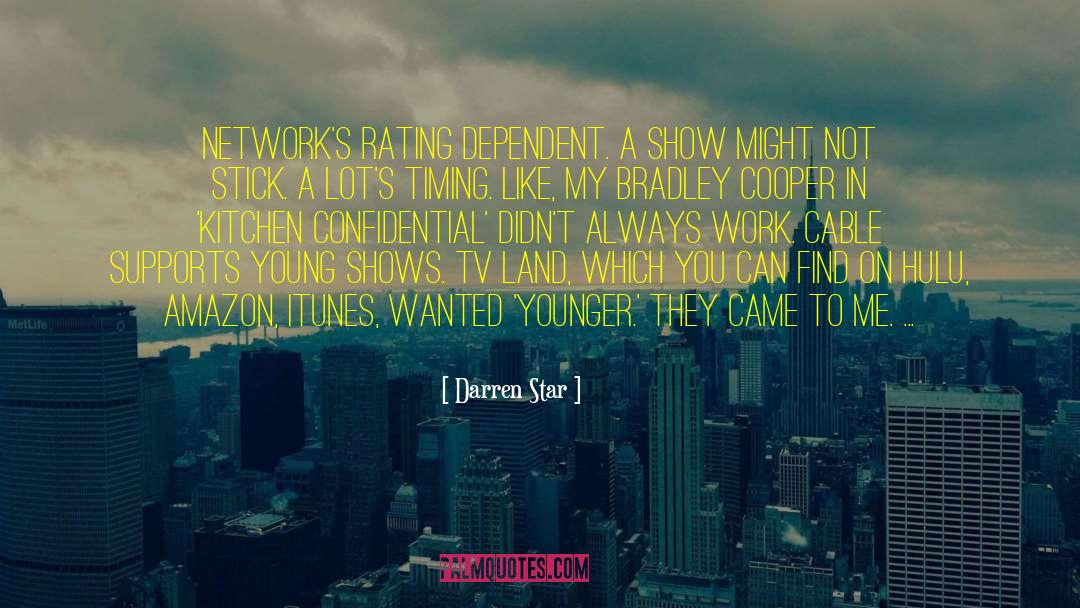 Darren Star Quotes: Network's rating dependent. A show