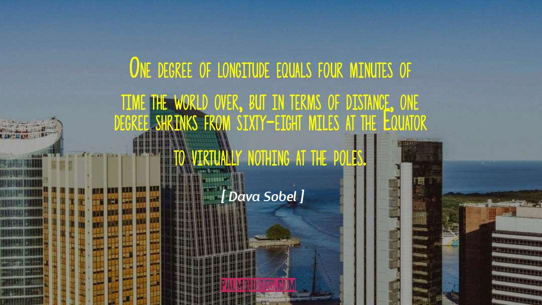 Dava Sobel Quotes: One degree of longitude equals