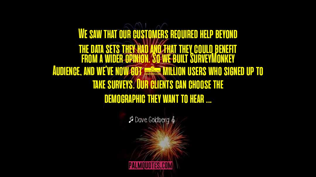 Dave Goldberg Quotes: We saw that our customers