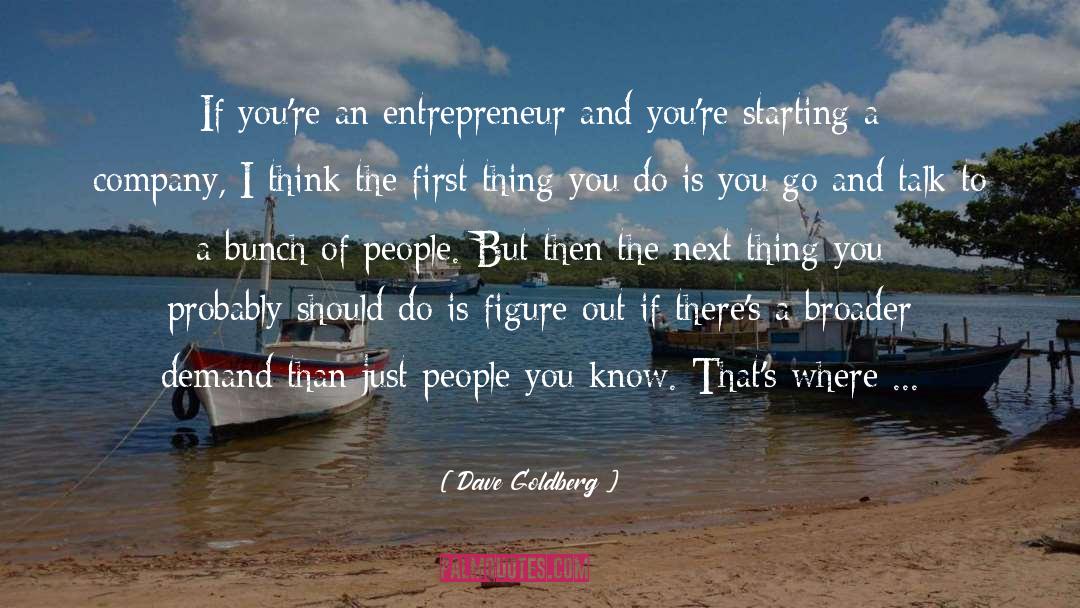 Dave Goldberg Quotes: If you're an entrepreneur and