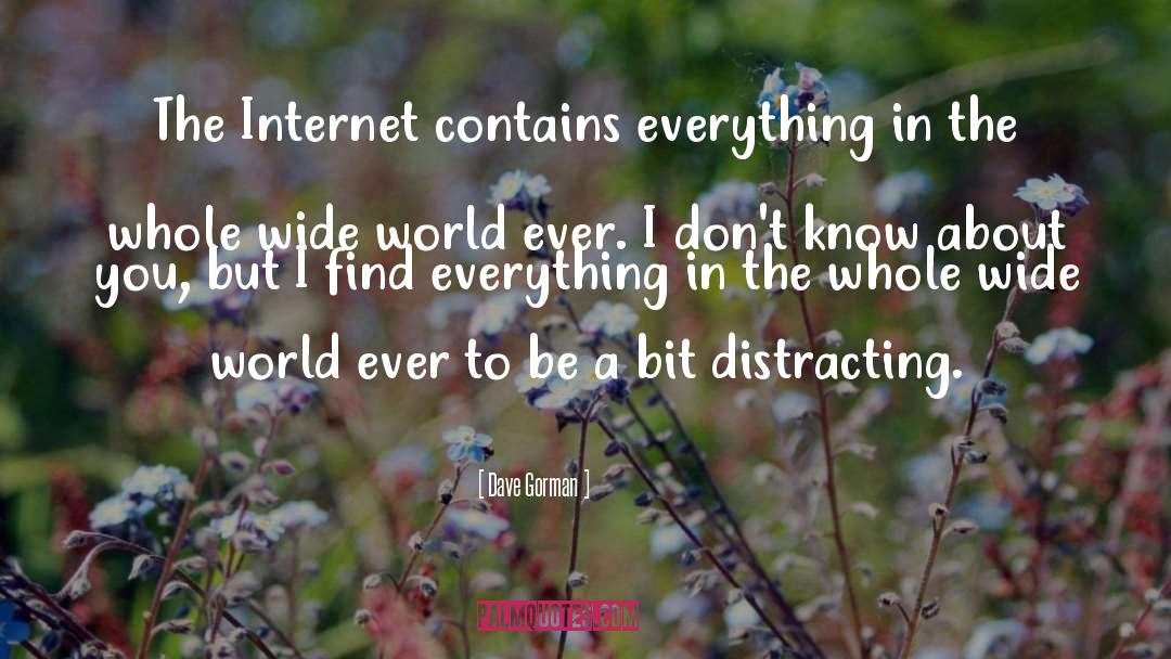 Dave Gorman Quotes: The Internet contains everything in