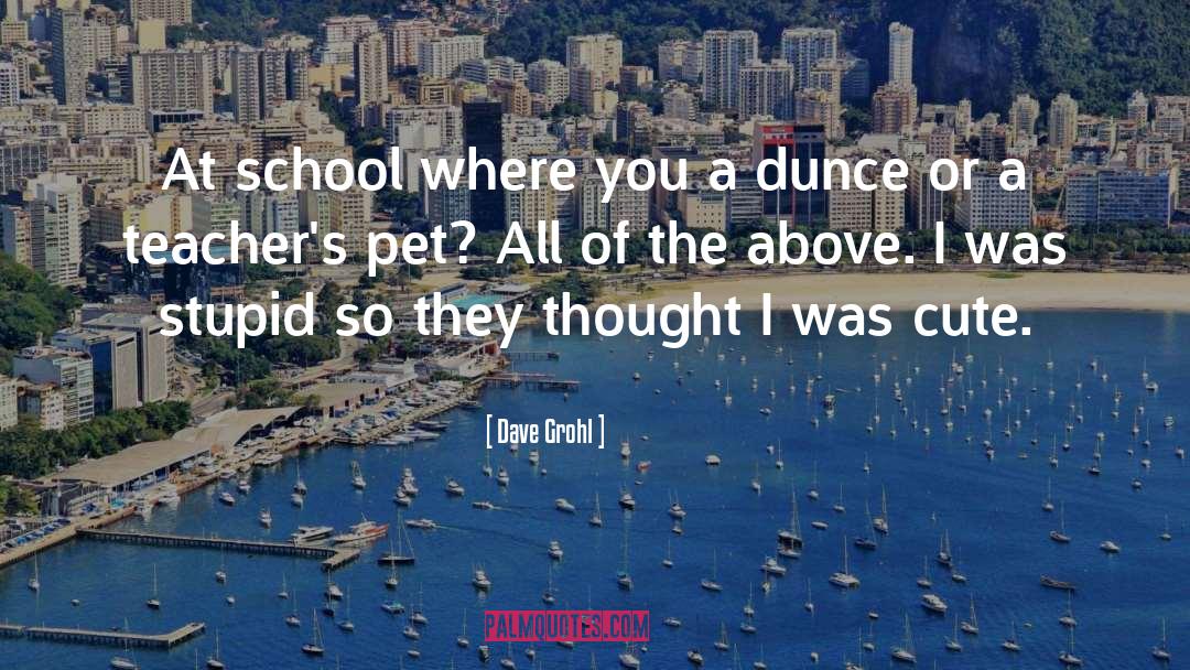 Dave Grohl Quotes: At school where you a
