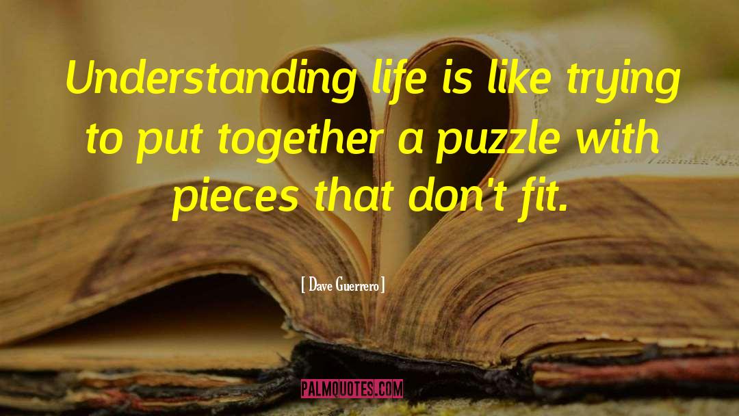 Dave Guerrero Quotes: Understanding life is like trying