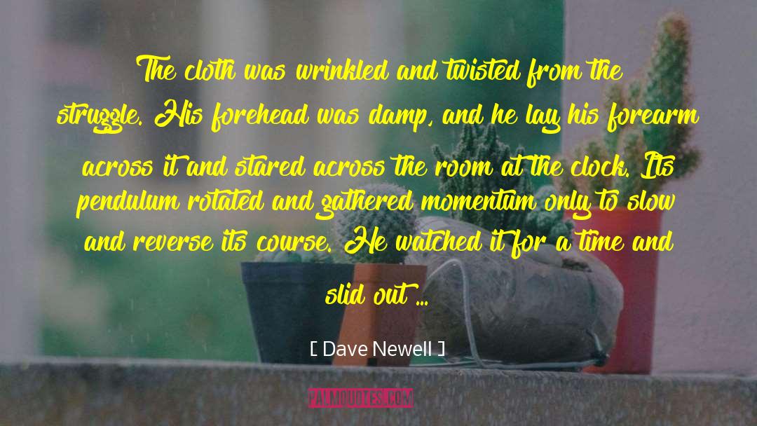 Dave Newell Quotes: The cloth was wrinkled and
