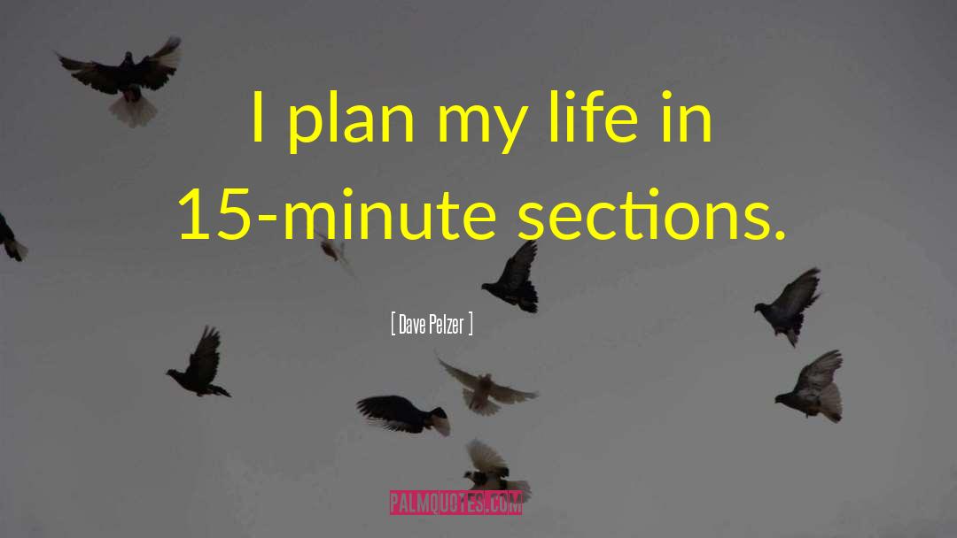 Dave Pelzer Quotes: I plan my life in