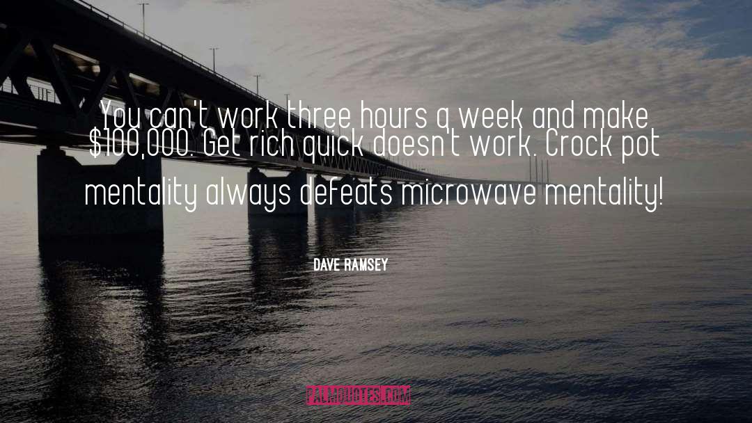 Dave Ramsey Quotes: You can't work three hours