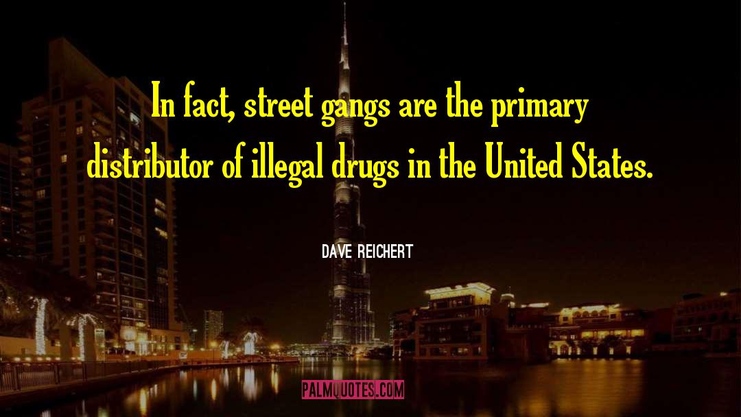 Dave Reichert Quotes: In fact, street gangs are