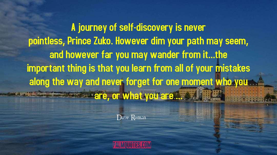 Dave Roman Quotes: A journey of self-discovery is