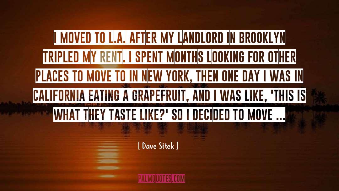 Dave Sitek Quotes: I moved to L.A. after