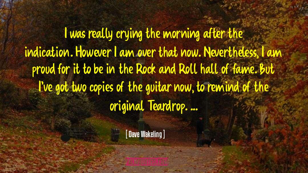 Dave Wakeling Quotes: I was really crying the