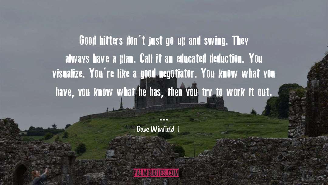 Dave Winfield Quotes: Good hitters don't just go