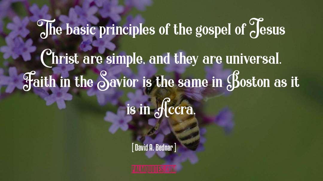 David A. Bednar Quotes: The basic principles of the