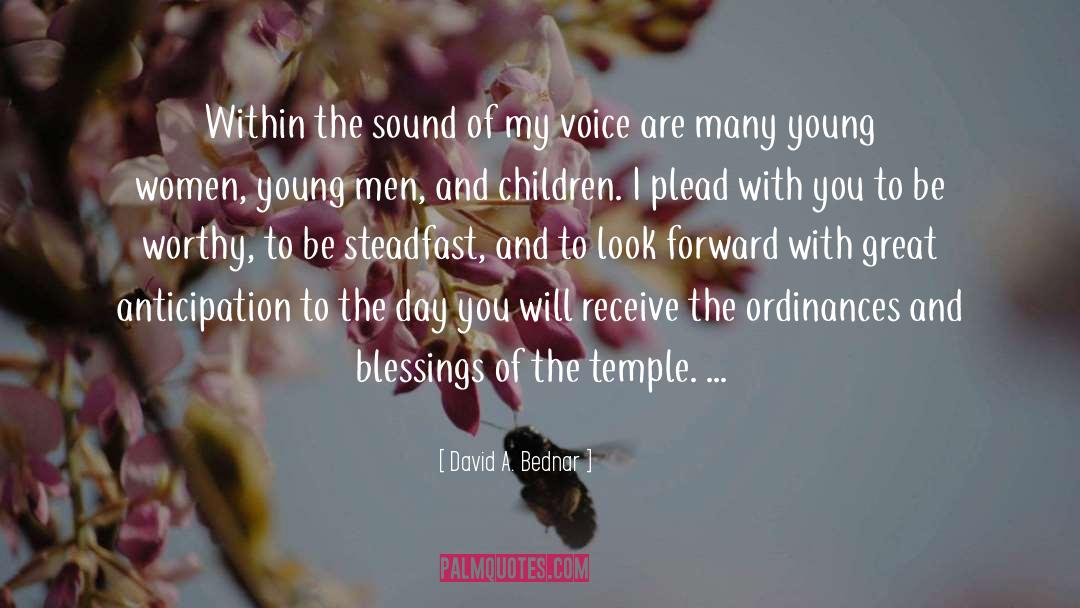 David A. Bednar Quotes: Within the sound of my