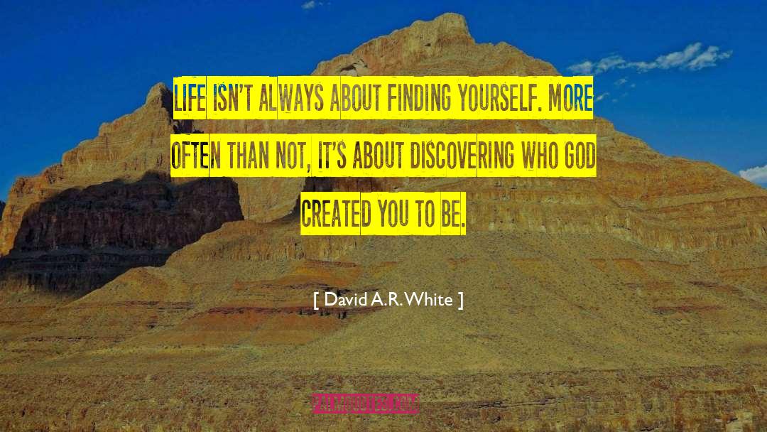 David A.R. White Quotes: Life isn't always about finding