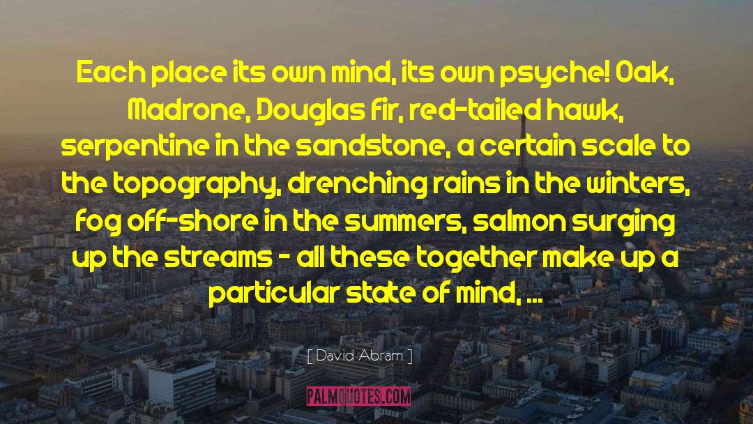 David Abram Quotes: Each place its own mind,