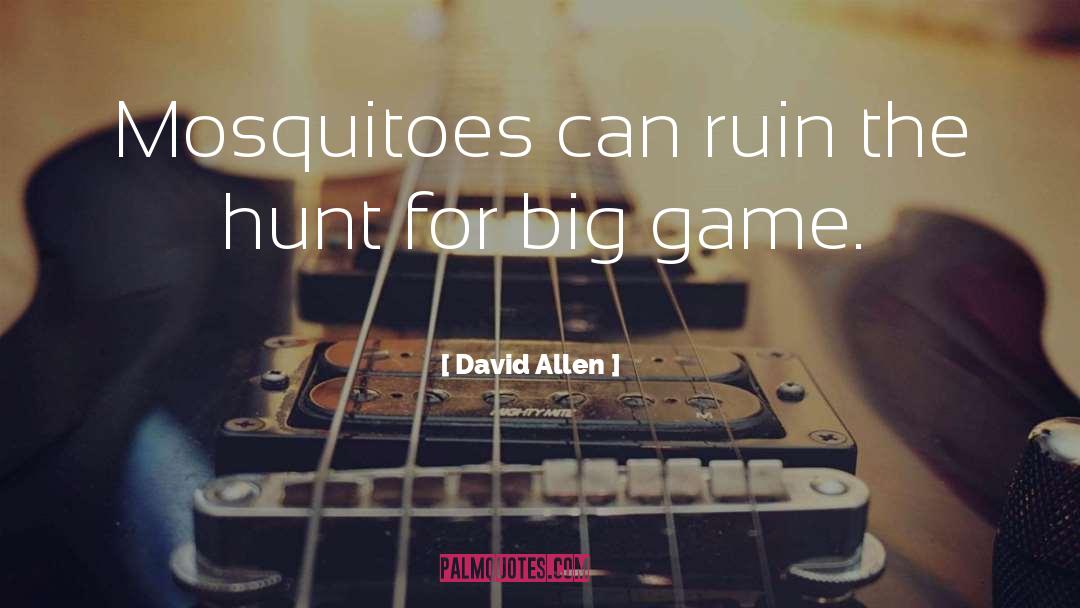 David Allen Quotes: Mosquitoes can ruin the hunt