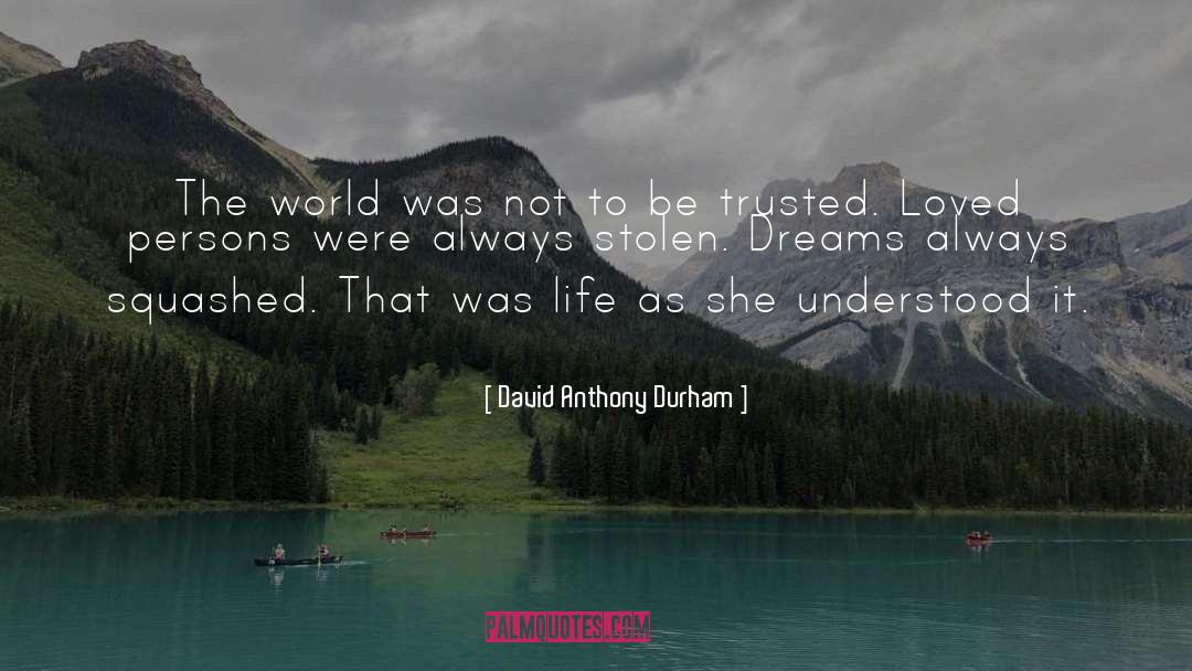 David Anthony Durham Quotes: The world was not to