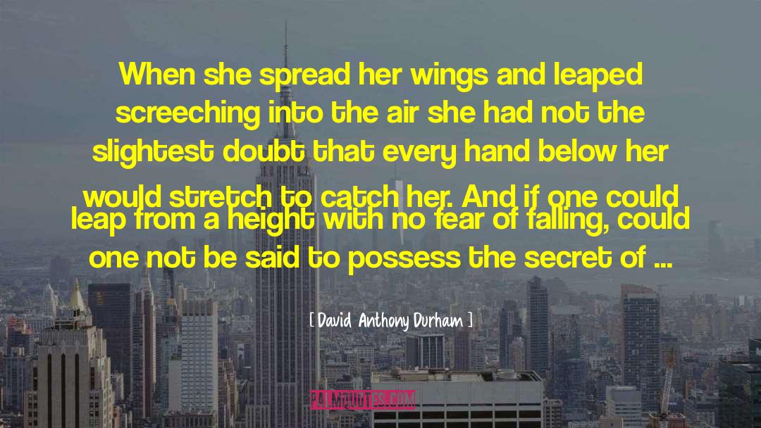 David Anthony Durham Quotes: When she spread her wings