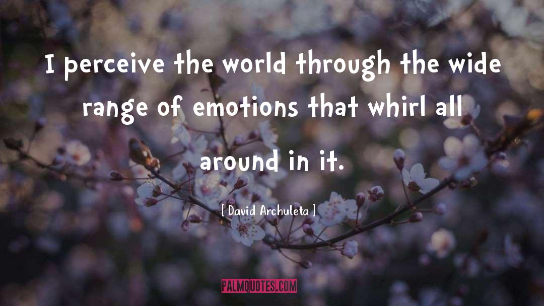 David Archuleta Quotes: I perceive the world through