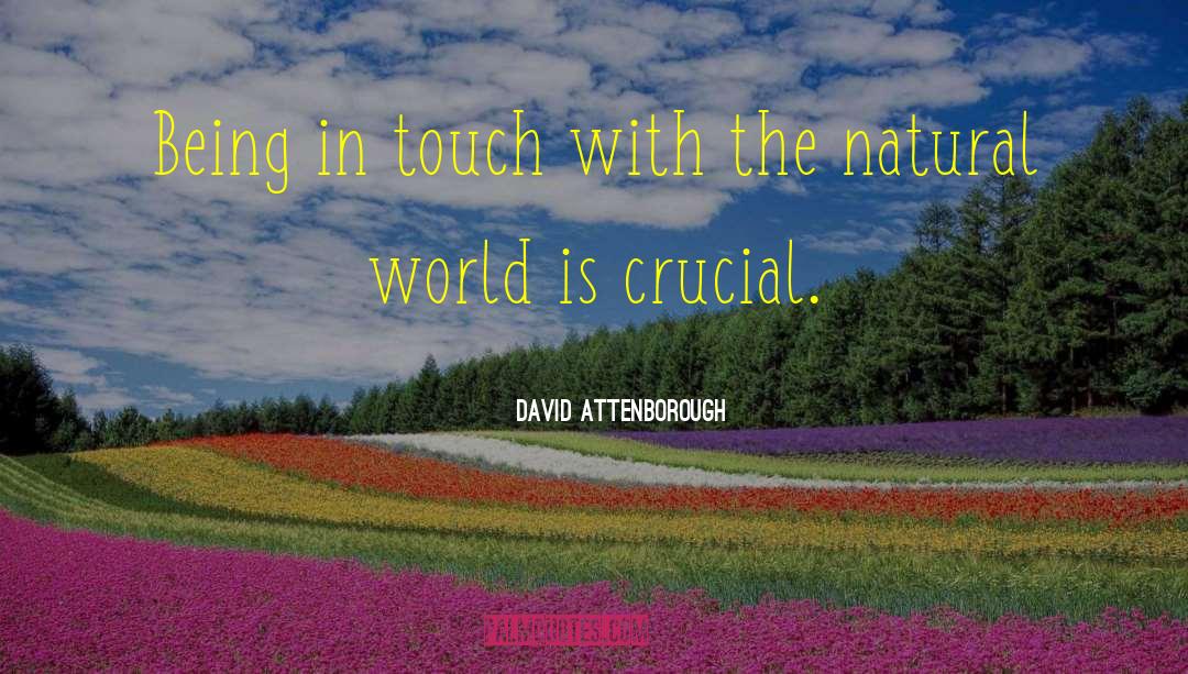 David Attenborough Quotes: Being in touch with the