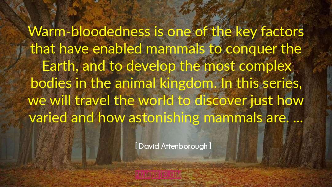 David Attenborough Quotes: Warm-bloodedness is one of the