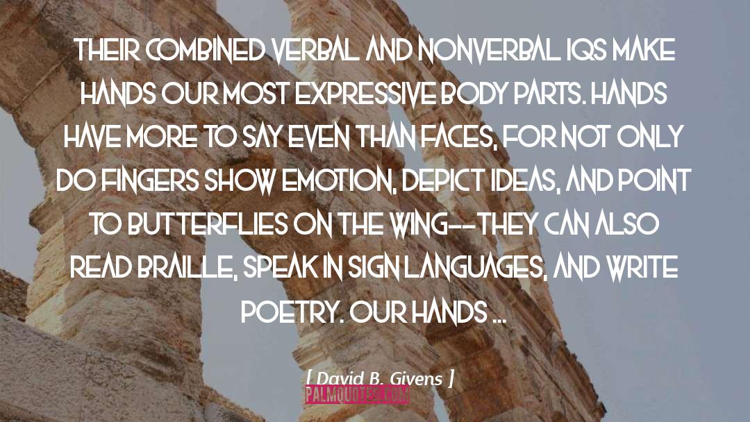 David B. Givens Quotes: Their combined verbal and nonverbal