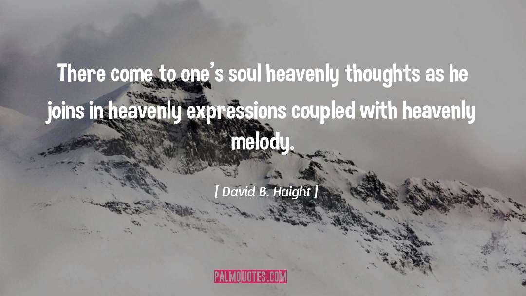 David B. Haight Quotes: There come to one's soul