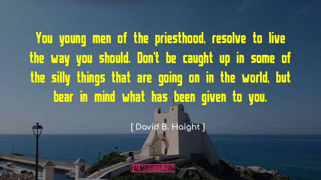 David B. Haight Quotes: You young men of the