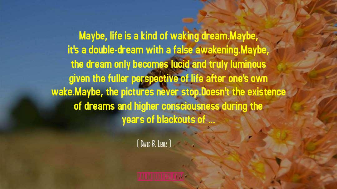 David B. Lentz Quotes: Maybe, life is a kind