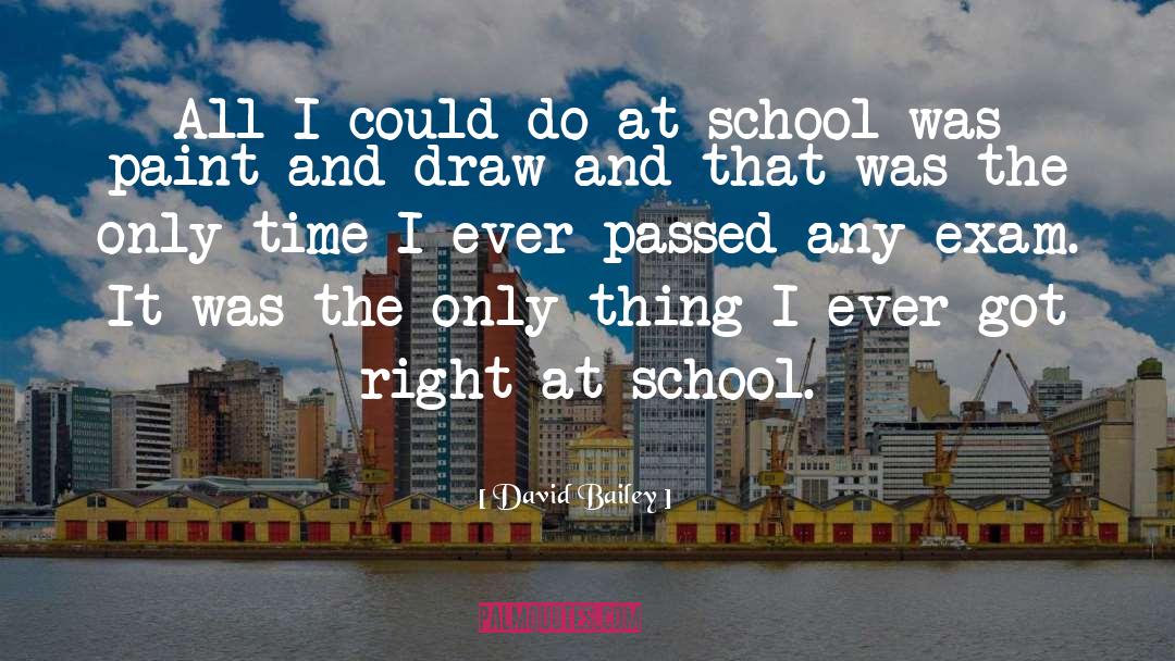 David Bailey Quotes: All I could do at