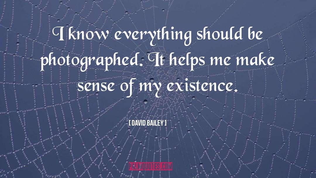 David Bailey Quotes: I know everything should be