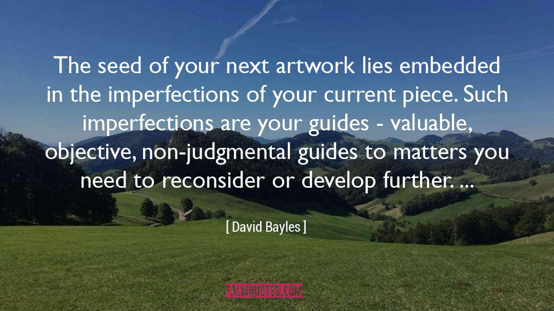 David Bayles Quotes: The seed of your next