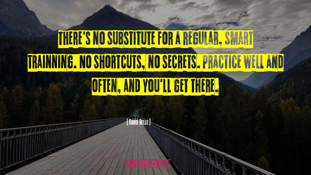 David Belle Quotes: There's no substitute for a