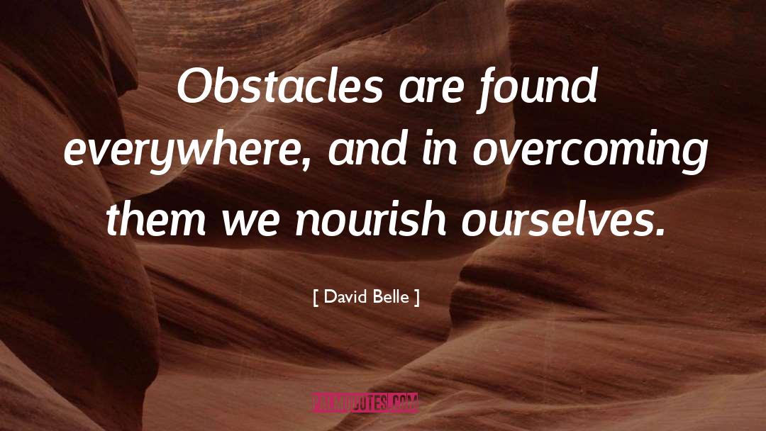 David Belle Quotes: Obstacles are found everywhere, and