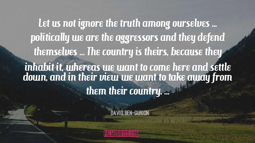 David Ben-Gurion Quotes: Let us not ignore the