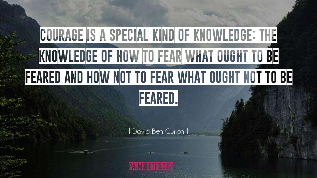 David Ben-Gurion Quotes: Courage is a special kind